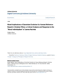 Moral Implications of Darwinian Evolution for Human Reference