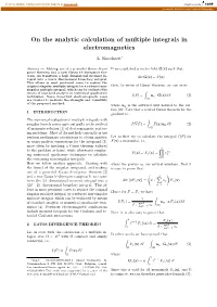 On the Analytic Calculation of Multiple Integrals in Electromagnetics