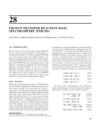 Proton Transfer Reaction Mass Spectrometry (Ptr-Ms)