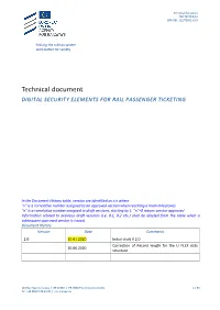 Technical Document TAP TSI TD B.12 ERA-REC-122/TD/02 V2.0