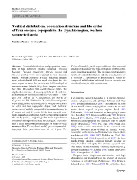 Vertical Distribution, Population Structure and Life Cycles of Four Oncaeid Copepods in the Oyashio Region, Western Subarctic Paciwc