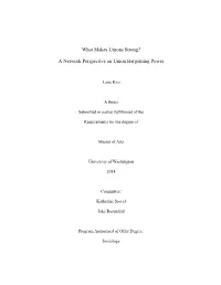 A Network Perspective on Union Bargaining Power
