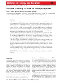 A Simple Polytomy Resolver for Dated Phylogenies