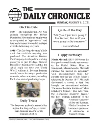 On This Date Daily Trivia Happy Birthday! Quote Of