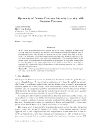 Optimality of Poisson Processes Intensity Learning with Gaussian Processes