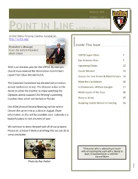 POINT in LINE a USFCA W Inside This Issue