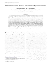 A Hierarchical Bayesian Model for Next-Generation Population Genomics