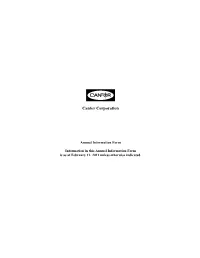 Annual Information Form