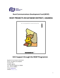 Rcdf Projects in Katakwi District, Uganda