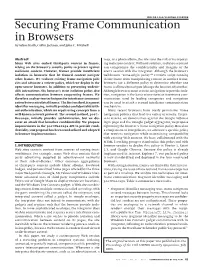 Securing Frame Communication in Browsers by Adam Barth, Collin Jackson, and John C