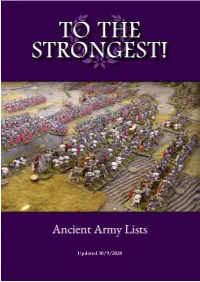 To the Strongest! Ancient Army Lists