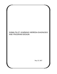 Goma Pilot Learning Wereda Diagnosis and Program Design