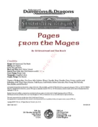 Pages from the Mages