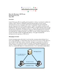 Shoot the Messenger: IM Worms Infectionvectors.Com June 2005