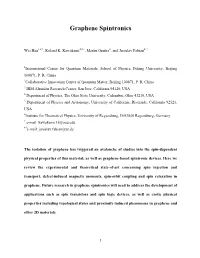 Graphene Spintronics