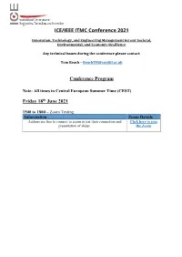 ICE/IEEE ITMC Conference 2021