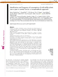 Identification and Frequency of Consumption of Wild Edible Plants Over a Year in Central Tunisia: a Mixed-Methods Approach