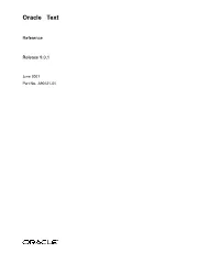 Oracle Text Reference, Release 9.0.1 Part No