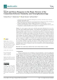 Smell and Stress Response in the Brain: Review of the Connection Between Chemistry and Neuropharmacology