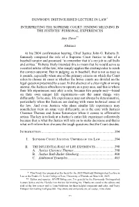 Dunwody Distinguished Lecture in Law*