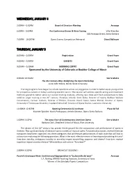 2017 Convention Schedule