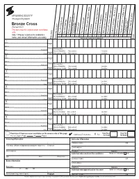 Bronze Cross (Revised 2020) This Test Sheet for Original Exam Candidates Only
