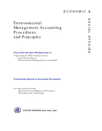 Environmental Management Accounting Procedures and Principles