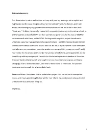 I Acknowledgements This Dissertation Is Not As Well