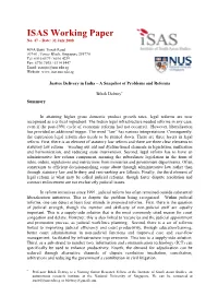 Justice Delivery in India – a Snapshot of Problems and Reforms