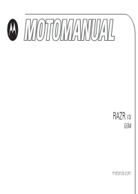 Motorola RAZR V3i Manual