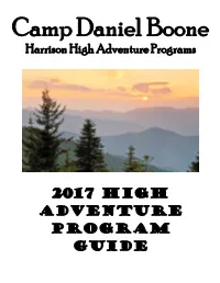 2017 High Adventure Program Guide