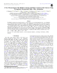 A New Measurement of the Hubble Constant and Matter Content of the Universe Using Extragalactic Background Light Γ-Ray Attenuation
