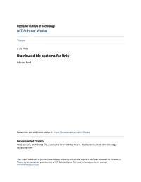 Distributed File Systems for Unix