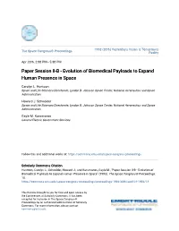 Evolution of Biomedical Payloads to Expand Human Presence in Space