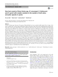 New Host Records of Three Kudoa Spp. (K. Yasunagai, K. Thalassomi, and K