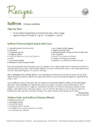 Saffron – Crocus Sativus Tips for Use