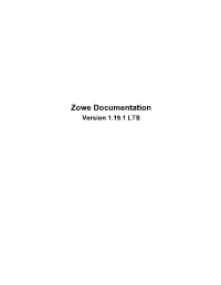 Zowe Documentation Version 1.19.1 LTS