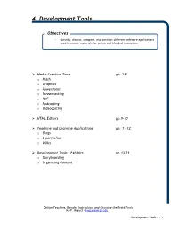 4. Development Tools