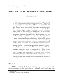 Activity Theory and the Transformation of Pedagogic Practice