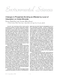 Changes in Phosphate Bonding As Affected by Level of Adsorption On