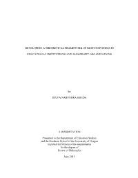 Developing a Theoretical Framework of Responsiveness In