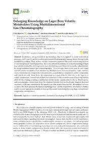 Enlarging Knowledge on Lager Beer Volatile Metabolites Using Multidimensional Gas Chromatography