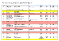 P&C Music Rsd20 List for Aug 29 Customer Version