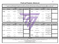 Push-Up Program: Advanced