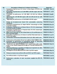 SN Description of Report on 6-Cylinder ALCO Engine Report No 1