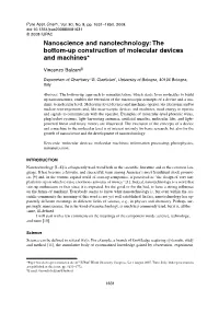 The Bottom-Up Construction of Molecular Devices and Machines*