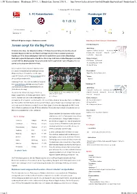 1. FC Kaiserslautern - Hamburger SV 0:1, 1