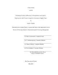 A Dissertation Entitled Technology Systems and Practices In