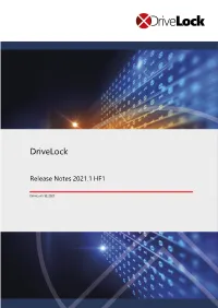 Drivelock Release Notes 2020.2