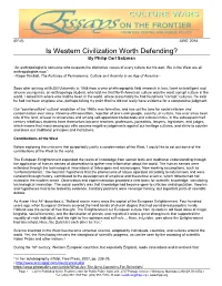 Is Western Civilization Worth Defending? by Philip Carl Salzman